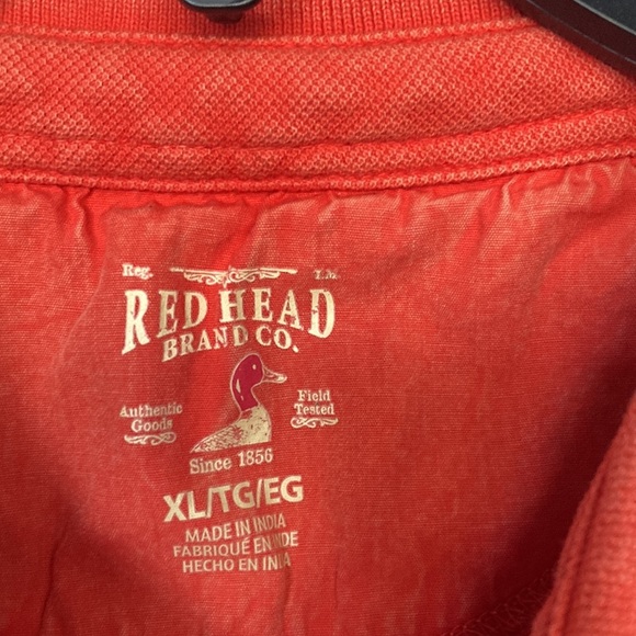 Red Head Brand Polo Orange Cotton Collared Neck Shirt Size XL - Picture 2 of 8